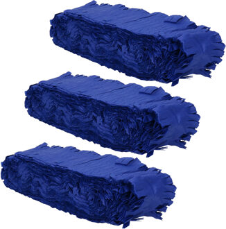 Folat Feest/verjaardag versiering - 3x - crepe slingers - blauw - 24 mtr - papier - feestartikelen