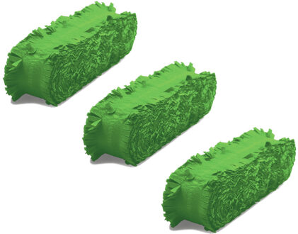 Folat Feest/verjaardag versiering - 3x - crepe slingers - groen - 24 mtr - papier - feestartikelen