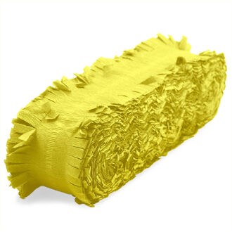 Folat Feest/verjaardag versiering slingers geel 24 meter crepe papier