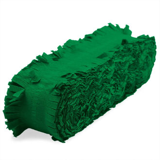 Folat Feest/verjaardag versiering slingers groen 24 meter crepe papier - Feestslingers Grijs