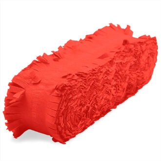 Folat Feest/verjaardag versiering slingers rood 24 meter crepe papier