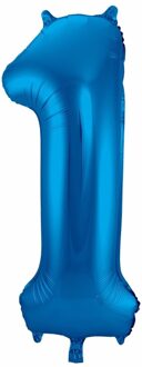 Folat Folie ballon 1 jaar 86 cm - Ballonnen Blauw