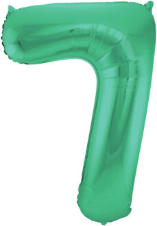 Folat Folie ballon van cijfer 7 in het groen 86 cm