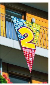 Folat Grote vlag in puntvorm 2 jaar Multi