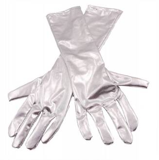 Folat Handschoenen metallic zilver