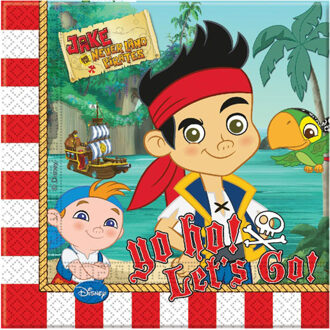 Folat Jake en de Nooitgedachtland Piraten servetten, 20 stuks