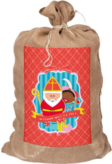 Folat Jute zak Groot Sinterklaas Vintage - 100x150 cm