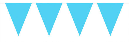 Folat Mini vlaggenlijn - 3 meter - lichtblauw