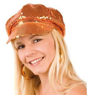 Folat Nederland glitter pet oranje