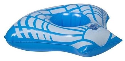 Folat Opblaasbare drankhouder blauwe zeeschelp 23 cm - Opblaasfiguren Multikleur