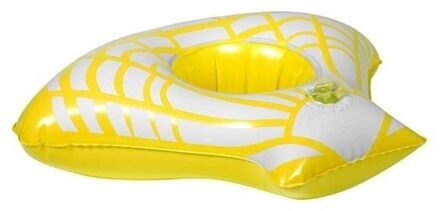 Folat Opblaasbare drankhouder gele zeeschelp 23 cm Multi