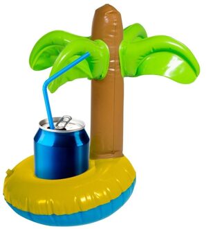 Folat Opblaasbare drankhouder palmboom - 22 cm - blikjeshouder - zwembad - hawaii