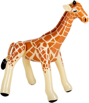 Folat Opblaasbare giraffe - 74 x 65 cm - opblaas decoratie - jungle thema versiering Multi