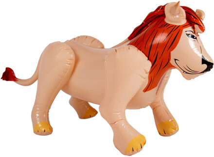 Folat Opblaasbare leeuw - 80 x 48 cm - opblaas decoratie - jungle thema versiering Multi