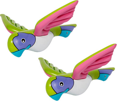 Folat Opblaasbare papegaai - 2x - 23 cm - Tropische Hawaii decoraties - versieringen - vogels - dieren