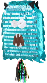 Folat Pinata Monster - blauw - papier - 50 x 40 cm - feestartikelen verjaardag