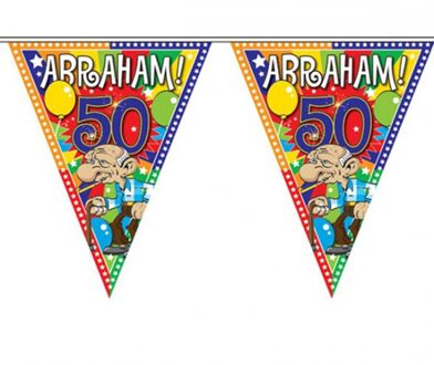 Folat Plastic Abraham 50 jaar vlaggenlijn