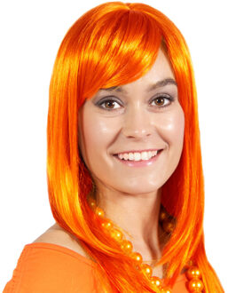 Folat Pruik Lang - Oranje