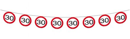 Folat Slinger 30 jaar - 3x - verkeersborden - 10 meter - vlaggenlijn - leeftijd versiering