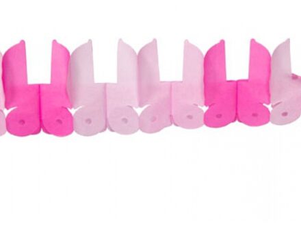 Folat Slinger - papier - 6M - roze - baby geboorte meisje - wiegjes - feestversiering