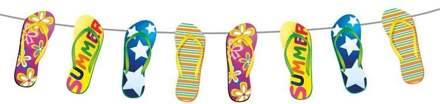 Folat Slipper feestslinger 10 meter hawaii/strand thema slingers Multikleur