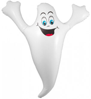 Folat spook - wit - 52 cm - opblaasbaar - Halloween decoratie - feestartikelen