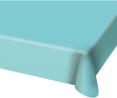 Folat Tafelkleed - lichtblauw - 130 x 180 cm - plastic - tafellaken - versiering - feesttafelkleden