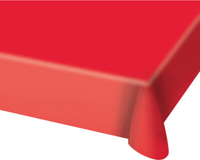 Folat Tafelkleed - rood - 130 x 180 cm - plastic - tafellaken - versiering - feesttafelkleden