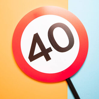 Folat Tuinbord - 40 jaar - leeftijd versiering - 40e verjaardag / getrouwd / in dienst