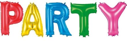 Folat Verjaardag feest ballon letters - PARTY - folie ballonnen - 36 cm - versiering Multi