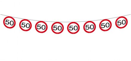 Folat Verjaardag Vlaggenlijn 50 jaar verkeersborden
