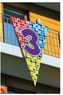 Folat verjaardags vlag 3 jaar 90 x 150 cm