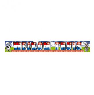 Folat Welkom thuis banner XL - 5 x 10 meter - Hollands thema - gevelvlag Multi