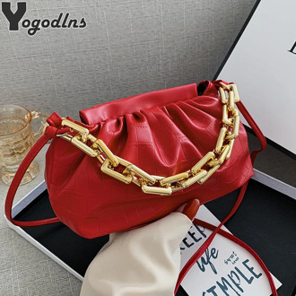 Fold Cloud Bags for Women 2020 PU Leather Shoulder Crossbody Bag Luxury Chain Designer Handbags Female Small Dumpling Pouch Bags
