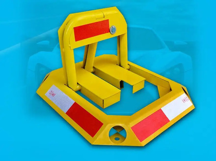 Fold Down Vehicle Security Car Parking Lock Safety Barrier Reflective sticker(operated by hand)