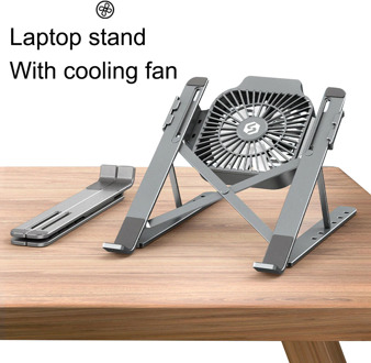 Foldable Desktop Laptop tablet Stand With Cooling Fan Heat Dissipation For HP DELL MacBook Air Pro Stand Notebook Holder Cooler