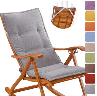 Foldable Recliner Chair Cushion Rocking Chair Long Cushion Double-sided Thickened Chair Couch Seat For Home Garden Lounger Mat