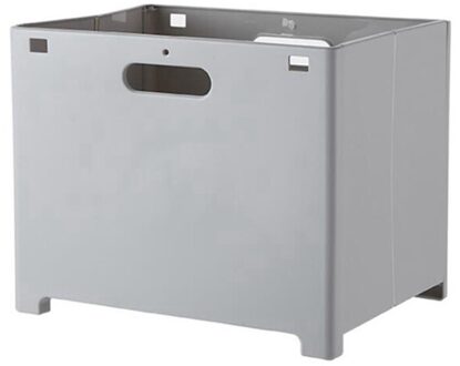 Foldable Storage Basket Plastic Sundries Underwear Toy Storage Box Cosmetic Book Organizer Laundry Basket licht grijs