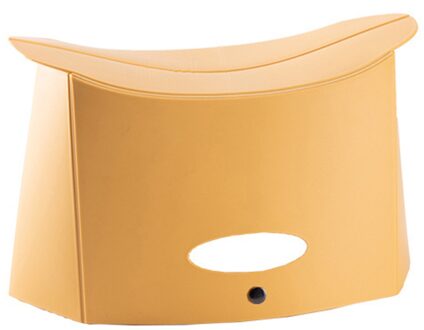 Folding Camping Kruk Lichtgewicht Draagbare Picknick Camping Stoel Met Handvat Gat Voor Vissen geel