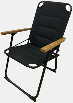 Folding Chair Padded Plus Campingstoel Zwart - One size