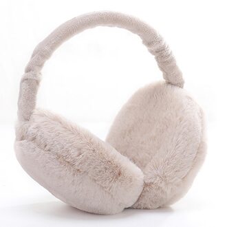 folding dames warm oorbeschermers Draagbare met mannen en vrouwen effen kleur winter koude anti-freeze pluche oorbeschermers Beige