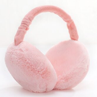 folding dames warm oorbeschermers Draagbare met mannen en vrouwen effen kleur winter koude anti-freeze pluche oorbeschermers roze