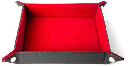 Folding Dice Tray Velvet Red