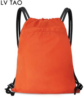 Folding Drawstring Backpack Bags With Carabiner and Safety Buckle Sports Cinch Sack String Backpack Storage Bags for Gym Travel