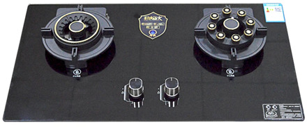 Folding gas stove Household energy-saving fire stove Natural / liquefied gas stove Tempered glass panel double-hole stove