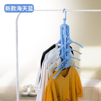 Folding Kleerhangers Multifunctionele Anti-Slip Roterende Magic Kledingkast Doek Droog Opknoping Rack 8 In 1 Multi Layer hanger 3