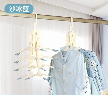 Folding Kleerhangers Multifunctionele Anti-Slip Roterende Magic Kledingkast Doek Droog Opknoping Rack 8 In 1 Multi Layer hanger 5