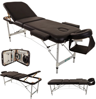 Folding Massage Table Lightweight Couch Bed Professional Beauty Tattoo Salon Spa Reiki 3 Section with Headrest Carrying Bag