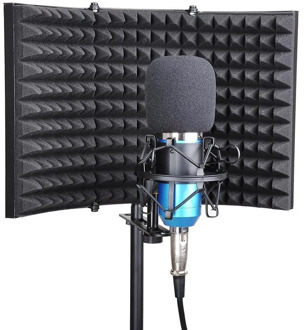 Folding Studio Microphone Isolation Shield Recording Sound Absorber Foam Panel Soundproof Wall Stickers Sponge Studio Foam