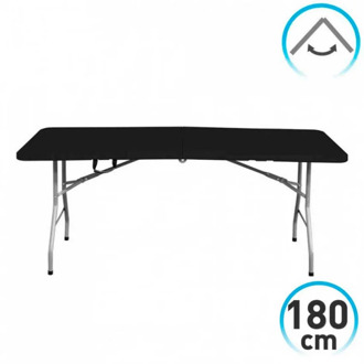 Folding Table 180cm Rectangular black Catering GH91